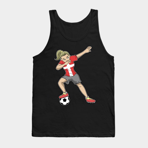 Soccer Denmark Soccer Player Girls Tank Top by ModernMode